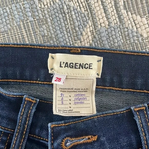 L’Agence Dark Brigitte Skinny Jeans in Bay 28 - Picture 4 of 8